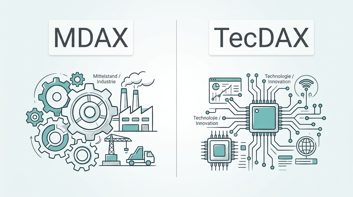 MDAX und TecDAX Unterschied – zwei Indexsegmente im Vergleich